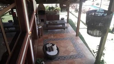 Uma área de estar em Villas de Guajirú, Casa 1