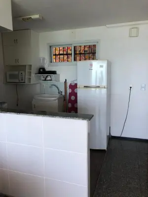 A cozinha ou kitchenette de Flat Vista Completa Beira Mar