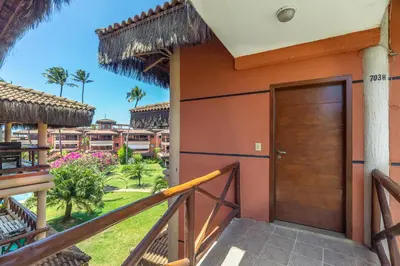 Uma varanda ou terraço em Cumbuco Dream Village Duplex with 3 bedrooms