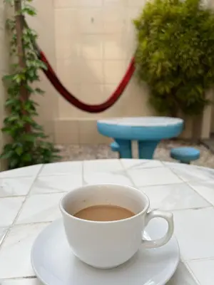 Comodidades para chá e café em Suíte central Pousada
