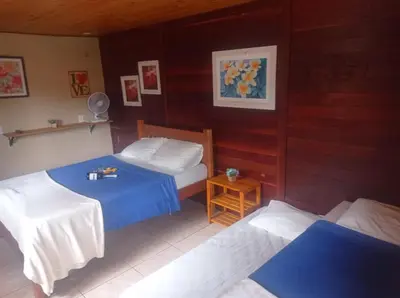 Uma cama ou camas num quarto em Monte Suiço - Chalés para locação