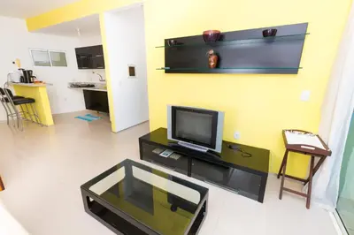 Uma televisão e/ou sistema de entretenimento em Cumbuco Kite Village Deluxe