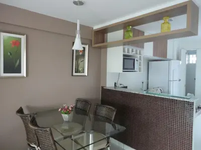 A planta de Apart Vista Mar para até 6 pessoas