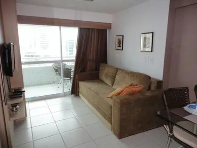 A planta de Apart Vista Mar para até 6 pessoas