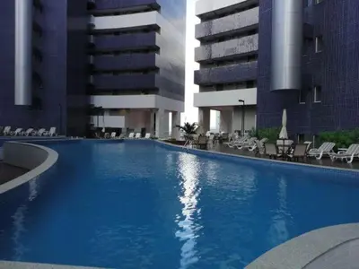 A piscina em ou perto de Apartamento Vista Mar 4 Suítes