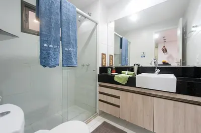 Uma casa de banho em Wai Wai Cumbuco Apartamento Térreo