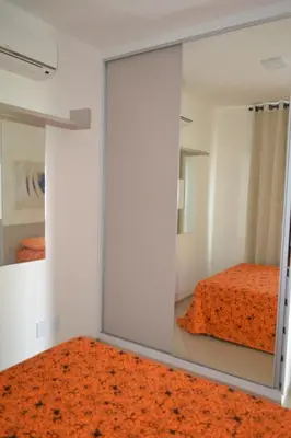 Uma cama ou camas num quarto em Residence Taormina no Cumbuco