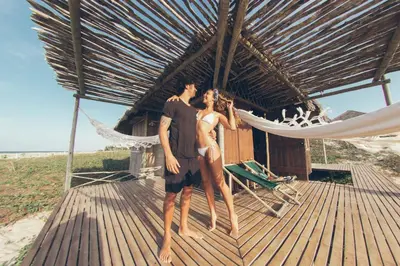 Os clientes hospedados em Rancho Do Peixe