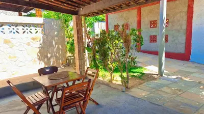 Um pátio ou outra área exterior em Casa no Residencia Familia