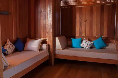 Uma área de estar em Jaguaribe Lodge e Kite