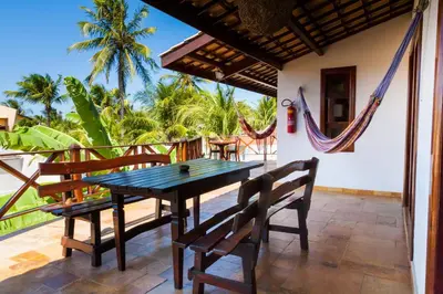 Uma varanda ou terraço em Casa Cumbuco e Hospedaria