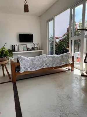 Uma televisão e/ou sistema de entretenimento em Casa Free Wind Jeri