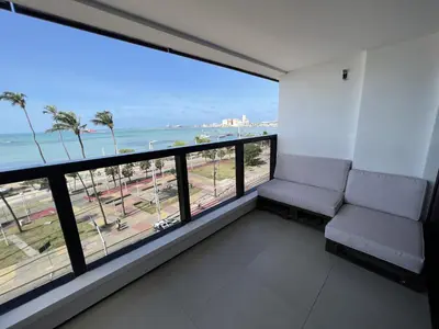Uma varanda ou terraço em Particular Iracema Residence