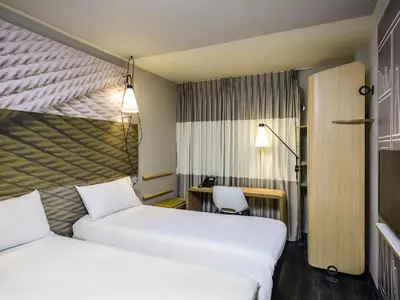 Uma cama ou camas num quarto em ibis Fortaleza Centro de Eventos
