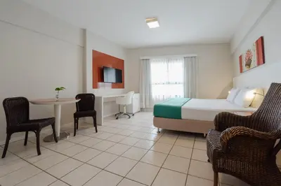 Uma cama ou camas num quarto em Bourbon Hotel Fortaleza
