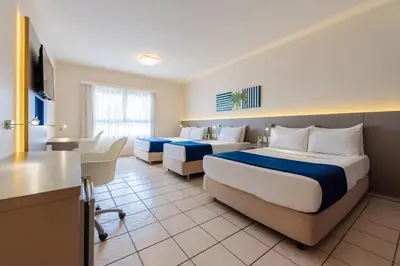 Uma cama ou camas num quarto em Bourbon Hotel Fortaleza