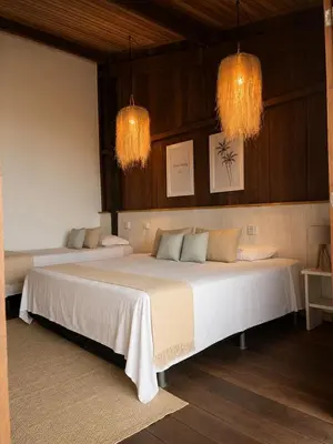 Uma cama ou camas num quarto em Casa Dunas Barrinha