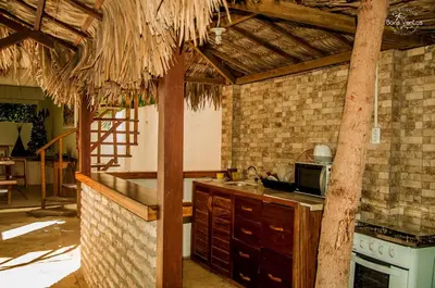 A cozinha ou kitchenette de Residence Bons Ventos Jeri