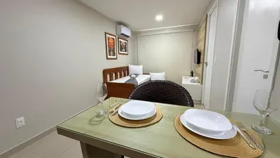 Uma cama ou camas num quarto em Apartments Vg Fun Praia do Futuro