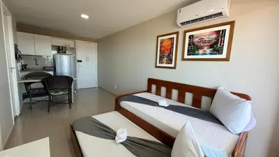 A cozinha ou kitchenette de Apartments Vg Fun Praia do Futuro