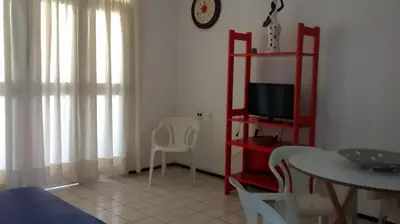 Uma televisão e/ou sistema de entretenimento em APARTAMENTOS NO CARTIER PRAIA DO FUTURO FORTALEZA CONFORTAVEL COM 2 QRTOS 1 suite