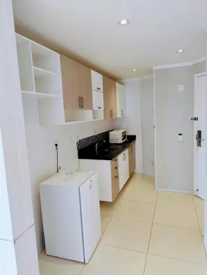 A cozinha ou kitchenette de Nobile Suítes Golden Fortaleza
