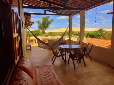 Uma varanda ou terraço em Pousada Sahara