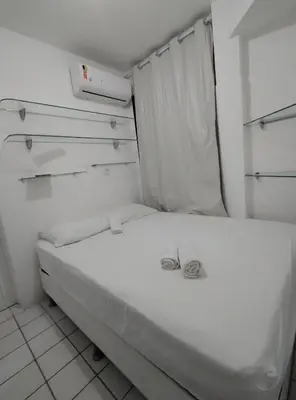 Uma cama ou camas num quarto em AV80101 - Aquaville Térreo - Porto das Dunas - CEARÁ
