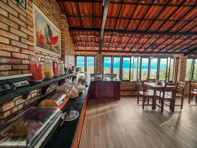 A cozinha ou kitchenette de Falésia Praia Hotel