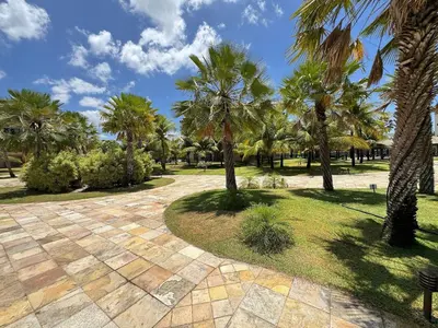Um jardim no exterior de VG Sun Cumbuco