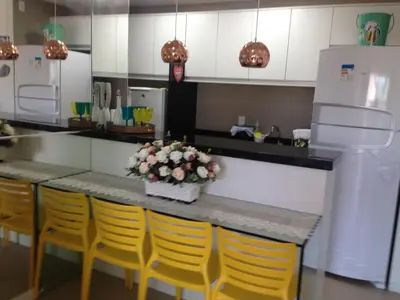 A cozinha ou kitchenette de Apartamento com vista pro mar - Beach Way