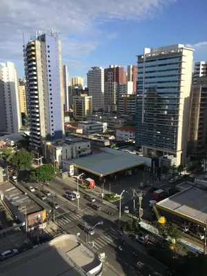 Uma vista geral de Fortaleza ou a vista da cidade a partir do apartamento