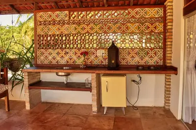 A cozinha ou kitchenette de Refugios Parajuru - Chalet la Garagem