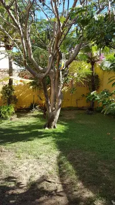 Um jardim no exterior de Pousada Agua Marinha