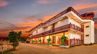 O edifício onde o hotel está situado
