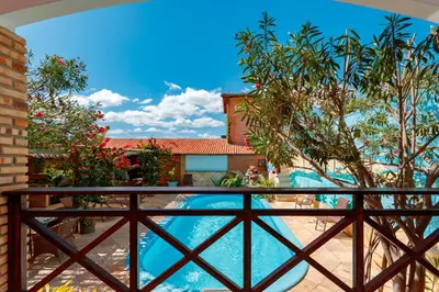 Uma varanda ou terraço em Jardim dos Orixás