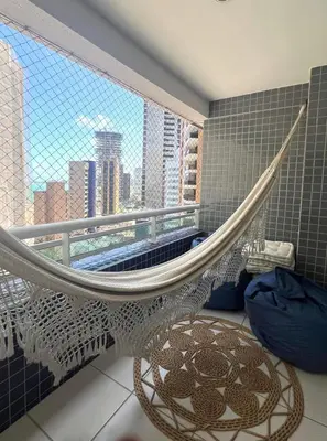 Uma área de estar em LIV INN Apartamento na Beira-Mar Fortaleza