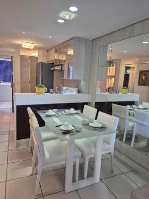 A cozinha ou kitchenette de LIV INN Apartamento na Beira-Mar Fortaleza