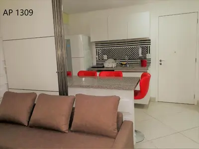 Uma área de estar em Apartamentos Landscape Beira Mar