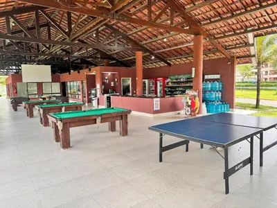 Comodidades para ténis de mesa em Aquaville, pé-na-areia, lazer, 900m do Beach Park ou nas proximidades