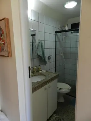 Uma casa de banho em Apartamento Frente mar Meireles