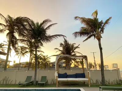 A planta de Condado da Praia ,casa em Flecheiras 7 a 10 suítes