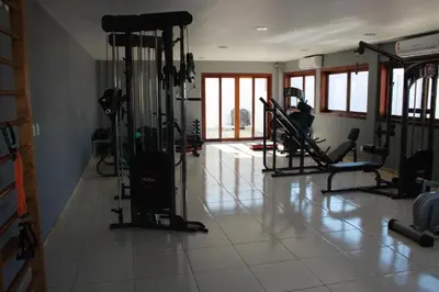 O centro de fitness e/ou as comodidades de fitness de Apt no Taiba Beach Resort
