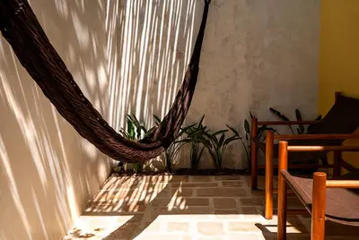 Uma área de estar em Jeri Suites accommodation