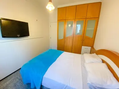Uma cama ou camas num quarto em Flat no Saint Martin