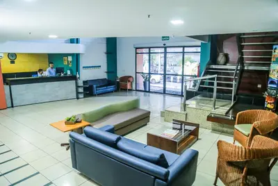 A cozinha ou kitchenette de Belíssimo Apart com Vista Mar - Conforto a 100m da Orla