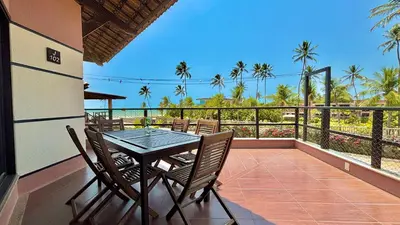Uma varanda ou terraço em Dream Beach Cumbuco Oceanfront Apartments