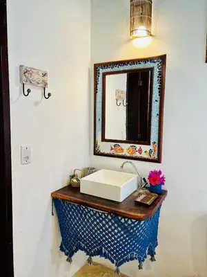 Uma casa de banho em Pousada Tangerina