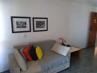 Uma área de estar em Iracema Flat 2102 Beira Mar