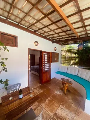 Uma área de estar em BEACH VILLA Camurupim